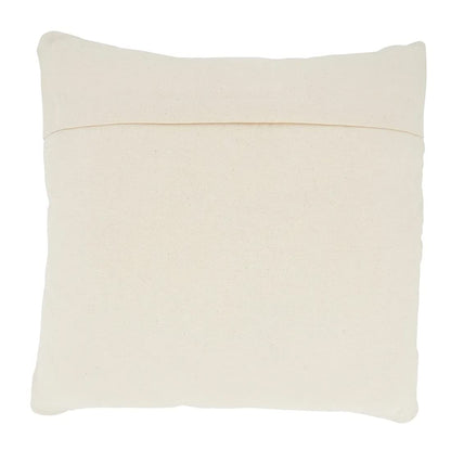 Fennco Styles Woven Textured with Diamond Design Decorative Throw Pillow Cover 18" W x 18" L - Ivory Square Cushion Case for Home, Couch, Bedroom, Living Room and Office Décor